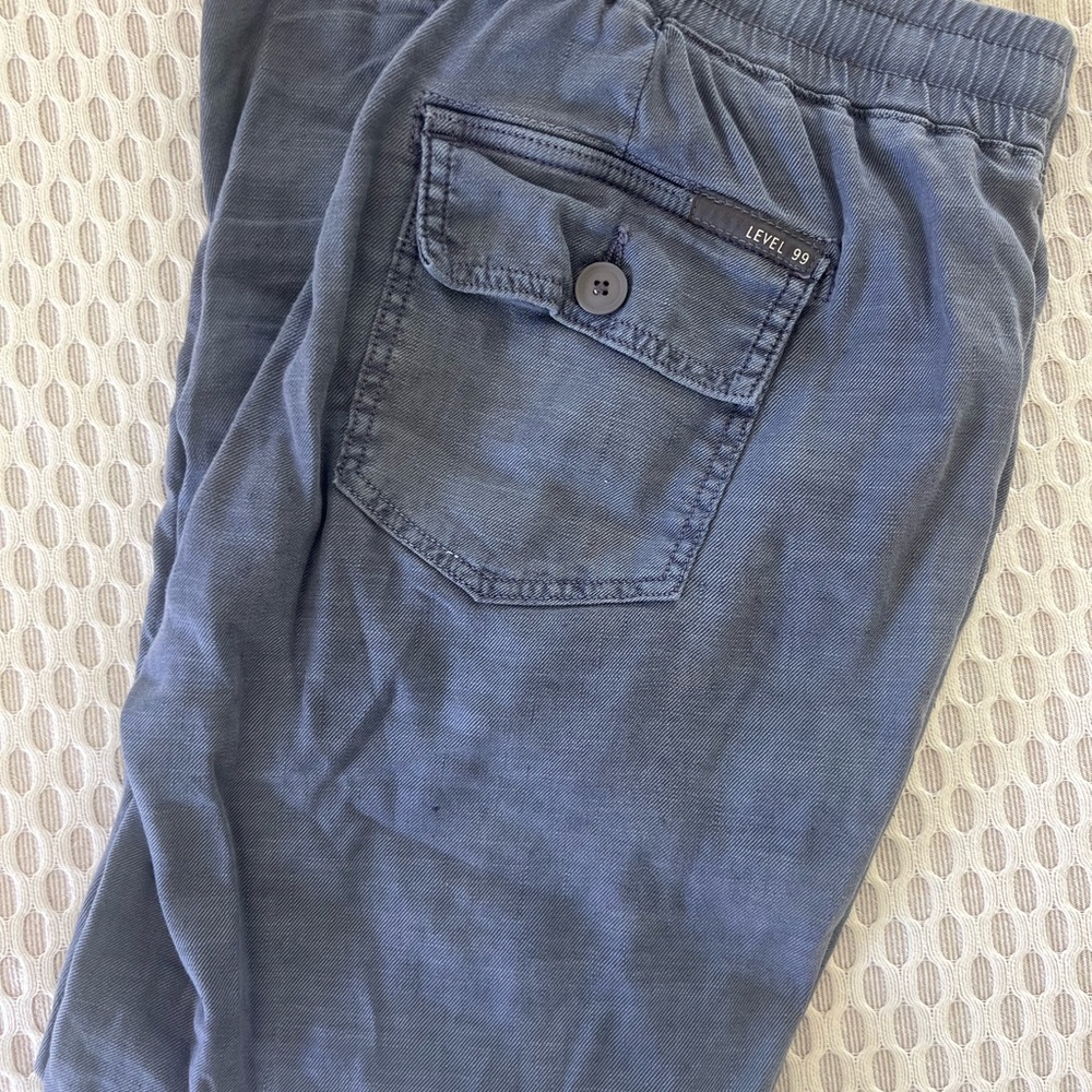 Level 99 ankle linen drawstring pants